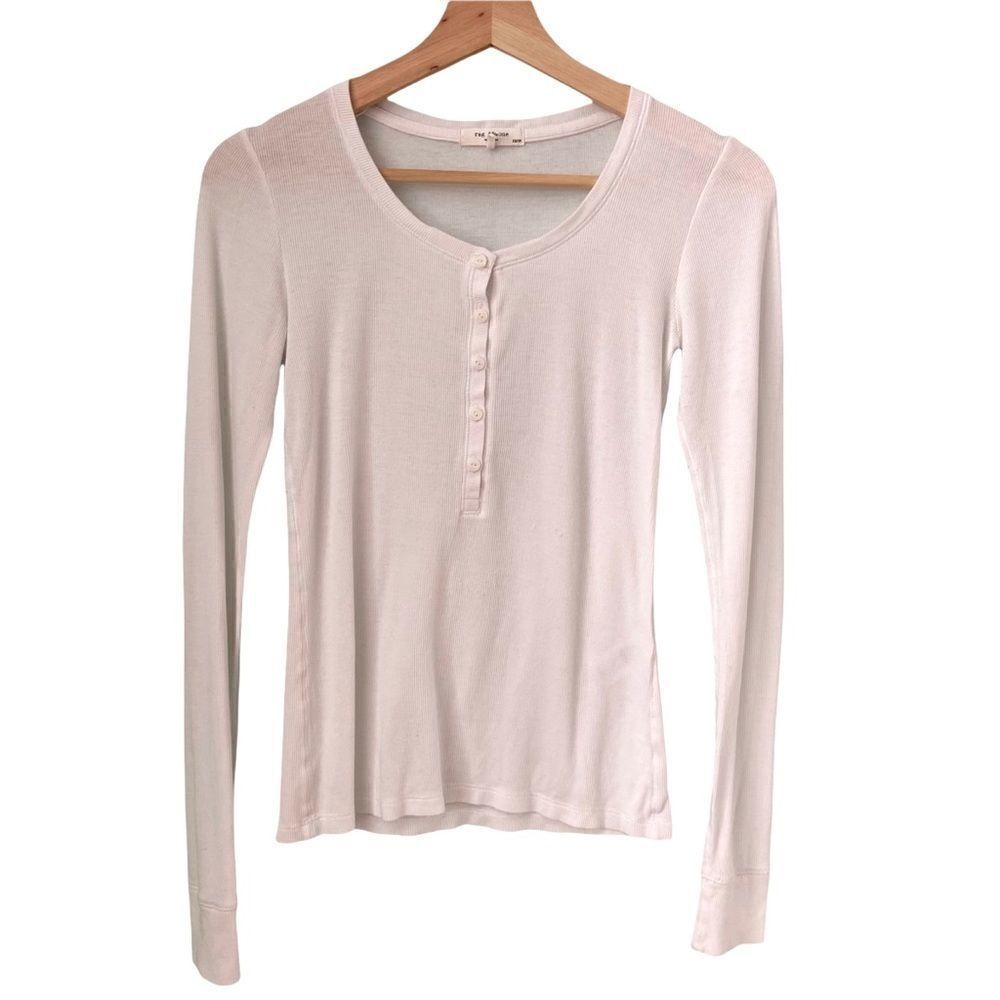 Rag & Bone Basic White Front Button Top In Size Xs - image 1